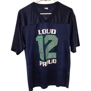 Sport Tek Seattle Seahawks Blue 12th Man Swinomish Mesh Jersey Size Small S